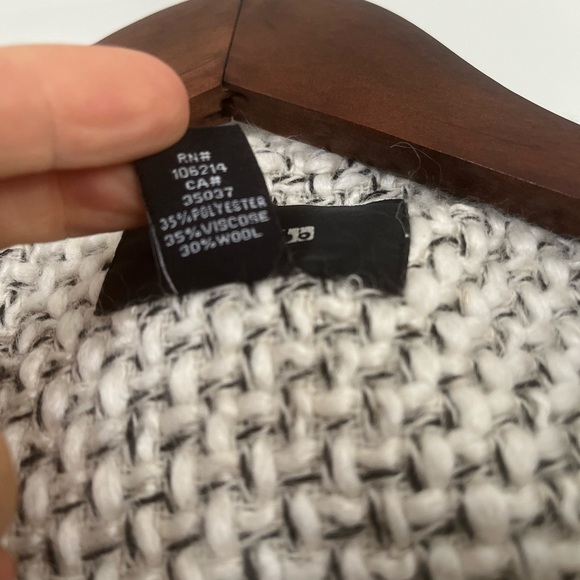 Joe’s Jeans 3/4 Viscose and Wool Blend Oversized Collar Jacket Coat Tweed - Picture 2 of 7